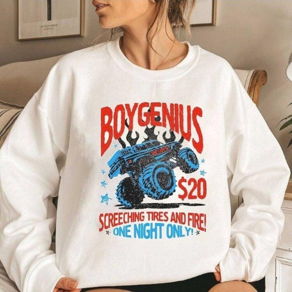 Boygenius Screeching Tires And Fire Sweatshirt Boygenius Rock Band Sweatshirt